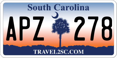 SC license plate APZ278