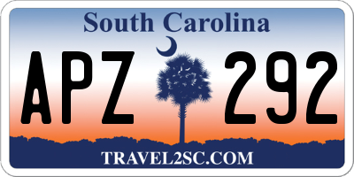 SC license plate APZ292