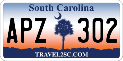 SC license plate APZ302