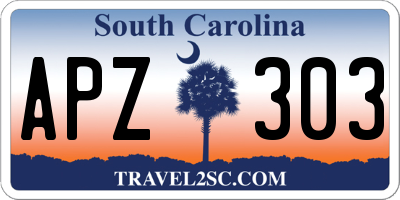 SC license plate APZ303
