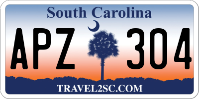 SC license plate APZ304