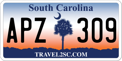 SC license plate APZ309
