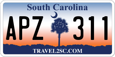 SC license plate APZ311