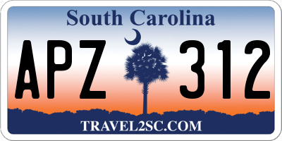 SC license plate APZ312