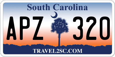 SC license plate APZ320