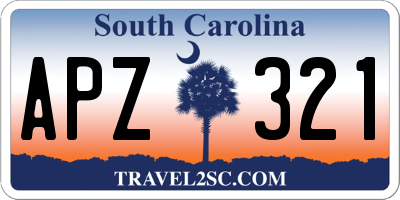 SC license plate APZ321