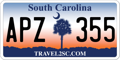 SC license plate APZ355