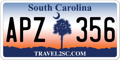 SC license plate APZ356