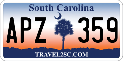 SC license plate APZ359