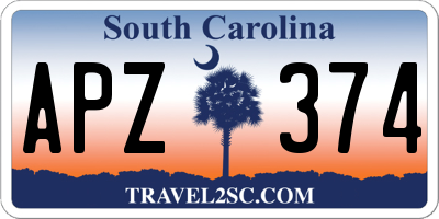 SC license plate APZ374