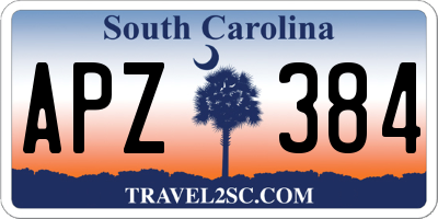 SC license plate APZ384