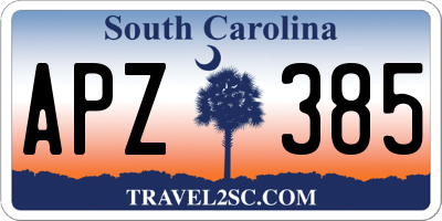 SC license plate APZ385