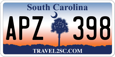 SC license plate APZ398