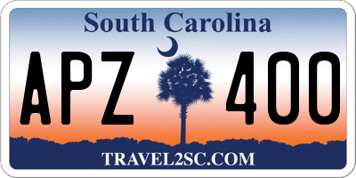 SC license plate APZ400
