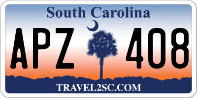 SC license plate APZ408