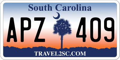 SC license plate APZ409