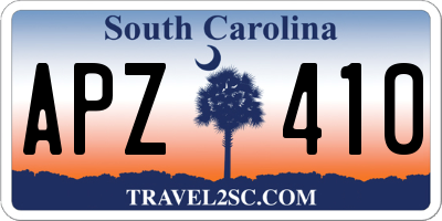 SC license plate APZ410