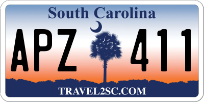 SC license plate APZ411