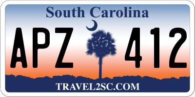 SC license plate APZ412