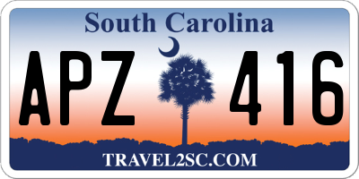 SC license plate APZ416