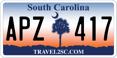 SC license plate APZ417