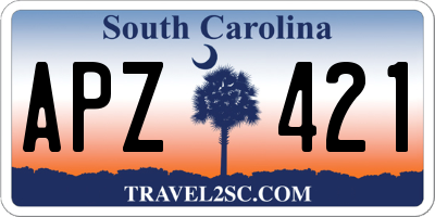 SC license plate APZ421