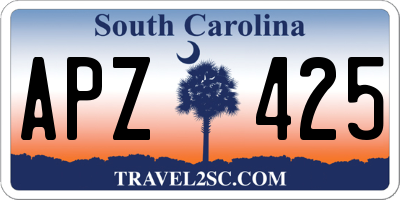 SC license plate APZ425