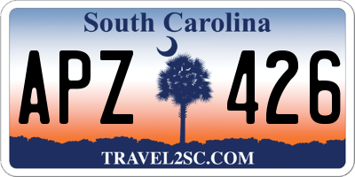 SC license plate APZ426