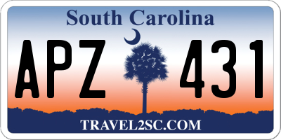 SC license plate APZ431