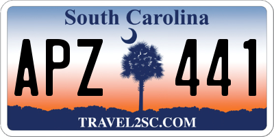 SC license plate APZ441