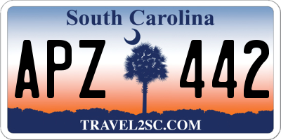 SC license plate APZ442