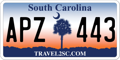 SC license plate APZ443