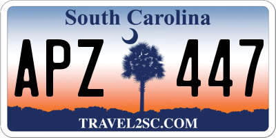 SC license plate APZ447