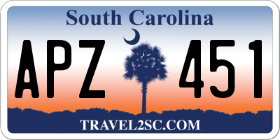 SC license plate APZ451