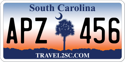 SC license plate APZ456