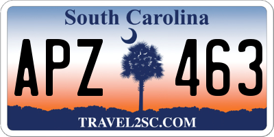 SC license plate APZ463