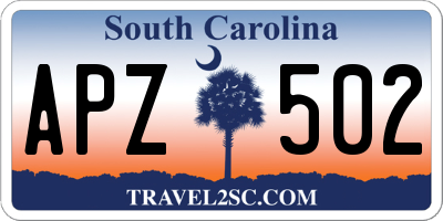 SC license plate APZ502