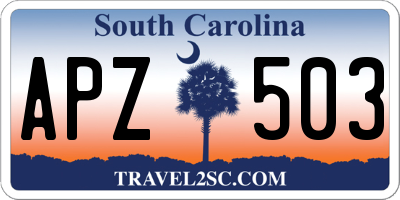 SC license plate APZ503