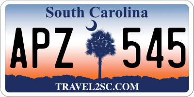SC license plate APZ545