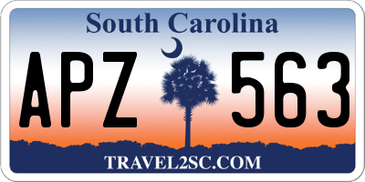 SC license plate APZ563