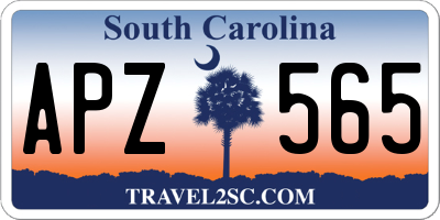 SC license plate APZ565
