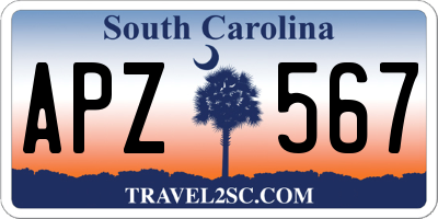 SC license plate APZ567