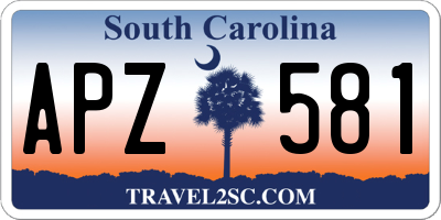 SC license plate APZ581