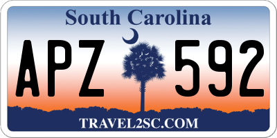 SC license plate APZ592