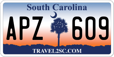 SC license plate APZ609