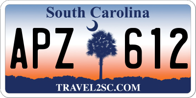 SC license plate APZ612