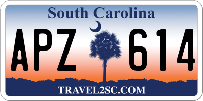 SC license plate APZ614