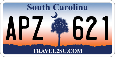 SC license plate APZ621