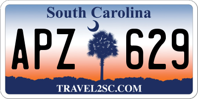 SC license plate APZ629