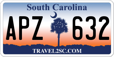 SC license plate APZ632